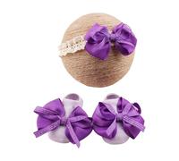 Doux Respirant Babyposen Dentelle Bandeau Et Pas De Chaussettes D'espion Avec Charmant Bowknot Détail Élégant Dentelle Chaussettes Ensembles