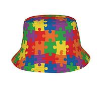 Doux Seau Chapeau Mois de Sensibilisation à l'Autisme Chapeaux de Visière Personnalisé Bonnet de Soleil pour Voyage Filles pêche