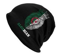 Doux Slouch Beanie Lion D'Algérie Drapeau Algérien Casquette De Crâne Unisexe Chapeau De Ski pour Running, Ski, Le Sport
