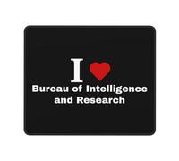 Doux Tapis de Souris de Jeu, I Love Le Bureau du renseignement et de la Recherche, Résistant à Usure Tapis de Bureau, Mousepad, 25X30cm, PC, Bureau, Joueurs Professionnels