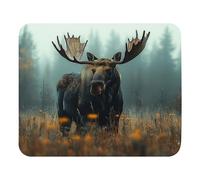 Doux Tapis de Souris d'Ordinateur, Un Orignal se Tient dans Une Prairie brumeuse au Matin., Base en Caoutchouc Tapis de Souris Gaming, Gaming Mousepad, 25X30cm, Ordinateur, Jeux, Souris