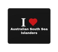 Doux Tapis de Souris Gamer, I Love Les insulaires australiens du Pacifique Sud, résistant à Usure Tapis de Gaming, Gamer Mouse Pad, 25X30cm, PC, Bureau, Ordinateur