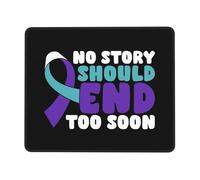 Doux Tapis Souris, Aucune Histoire ne devrait se Terminer Sensibilisation à la prévention du Suicide, Base en Caoutchouc Tapis de Souris d'Ordinateur, Souris de Bureau, 25X30cm, Ordinateur