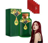 Doux teinture à base de plantes à utilisation rapide, shampooing de couleur de cheveux durable et naturel, extrait de plante pur pour teinture à bulles de couleur de cheveux gris (Rouge)