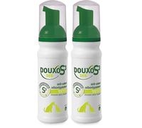 DOUXO S3 SEB Mousse Soin Anti-Odeur et séborégulateur sans rinçage, pour Chiens et Chats avec des pellicules, Poils Gras et Mauvaises odeurs, 150ml (Lot de 2)