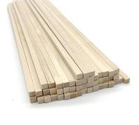 Douyif Bâtons Carrés En Bois Naturel Non Traité - Baguettes pour DIY, Craft, Projet Artisanat et Décor (30cm, 50 Pièces)