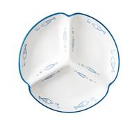 DouYuan Assiette 3 Compartiments Ceramique, Assiette Controle de Portion Regime 8 Pouces, Assiettes Divisées pour La Perte de Poids