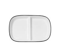 DouYuan Céramique Assiette Controle de Portion, Assiette Dietetique 2 Compartiment Adulte, Assiettes Divisées pour La Perte Poids