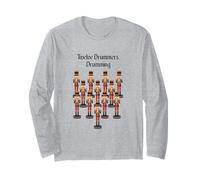 Douze batteurs Jouant du Tambour Pendant Les Douze Jours de Noël Manche Longue