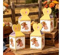 douze boîtes cadeaux cheval thème fête bonbons occidentaux décoration | douze boîtes cadeaux cheval thème fête bonbons occidentaux décoration anniversaire mariage douche nuptiale accessoires jaune