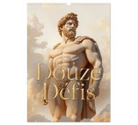 Douze défis (Calendrier mural 2027 DIN A3 horizontal), CALVENDO calendrier mensuel: « Douze Défis » : les douze travaux d'Hercule revisités en ... beige dans un univers onirique et lumineux.