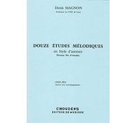 Douze Etudes Melodiques En Style D'auteurs / Recueil