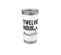 Douze heures de travail, bourreau de travail Gobelet isotherme en acier inoxydable double paroi