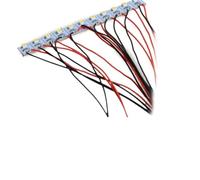 Douze lampes LED SMD pré-câblées blanc chaud fonctionnant à 12 V CC avec fils de fils pour éclairage décoratif de bâtiment