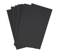 Douze papiers abrasifs conçus pour un usage professionnel, dimensions de 7,6 cm par 5 points de 15 cm par feuille (grain 600)