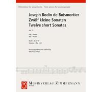 Douze petites sonates: Numéro 1. op. 13. 2 flutes. Partition d'exécution.