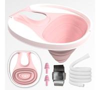 DOUZIO Bac a Shampoing Domicile Portable, Bac pour Laver Les Cheveux Pliable, Bassin De Lavage des Cheveux Plateau De Lavage des Cheveux pour Personnes âgées Handicapées, Enceintes Et Enfants