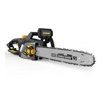 DOVAMAN DCS01A Tronçonneuse électrique 2400 W, rail et chaîne Oregon de 40 cm, tension en une étape sans outil, vitesse de chaîne 15 m/s, lubrification automatique, frein mécanique et 2 chaînes