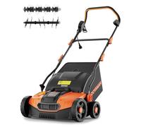 DOVAMAN DS16A 2-en-1 Scarificateur & Aérateur Électrique, 1500W, Largeur 40cm, 5 Profondeurs Réglables, Design Pliable, Bac 45L, Hauteur Réglable, Léger, Idéal pour Scarifier et Aérer