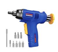 DOVAMAN E009A 6 Nm Visseuse Sans Fil, Rangement Intégré pour Embouts, Charge Rapide Type-C, LED, Tournevis Électrique 4V Portable avec 7 Embouts et Boîte de Rangement, Idéal pour les Travaux Manuels