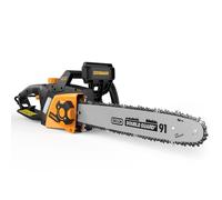DOVAMAN Tronçonneuse Électrique 2400W, Tensionnement Sans Outil en un Pas, 40cm Guide et Chaîne Oregon, 15m/s Vitesse de Chaîne, Lubrification Automatique, Frein Mécanique, 2 Chaînes - DCS01A
