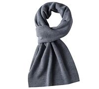 DOVAVA 30% Laine Echarpe Hiver Homme Écharpe de Laine Classique Doux Chaude avec Coffret Cadeau (Gris)