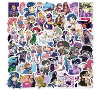 DOVBAN 50 Pièces Autocollants Anime Set Imperméable, Vinyle Graffiti Stickers pour Ordinateur Skateboard Valise Bouteille, Réutilisables Sans Résidu pour Adolescents Adultes