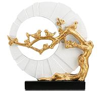 DOVDOV Décoration d'intérieur Blanche et dorée, Statue d'oiseau, décoration d'intérieur Moderne dorée pour la Maison, Le Salon, la Table Basse, Le Meuble TV, Le Couloir, Les étagères décorées de