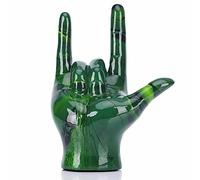 DOVDOV Statue de Geste « I Love You » - Décoration d'intérieur Verte - Sculpture à la Main d'art Moderne - Décoration de Bureau, Mariage, centres de Table, décoration de Salon et Accessoires