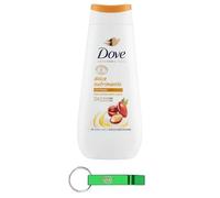 Dove Advanced Care Docciaschiuma Dolce Nutrimento Lot de 12 gels douche à l'huile d'argan, peau douce avec effet crème 225 ml + porte-clés Beni Culinari