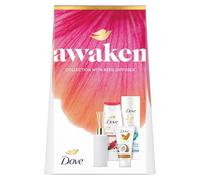 Dove Awaken Collection Coffret cadeau gel douche, lotion pour le corps, crème pour les mains et diffuseur de roseaux, cadeau parfait pour elle 3 pièces