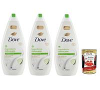 Dove Bagnodoccia Rinfrescante avec concombres et thé vert, bains moussants de bain moussants, douceur et soin 3 x 700 ml + Italian Gourmet Polpa 400 g