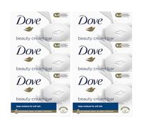 Dove Barre de crème de beauté originale 3 en 1 nettoie, hydrate et nourrit Savon de bain sans sulfate pour une peau douce et lisse, adapté à un usage quotidien, 6x90 g
