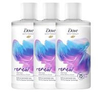 Dove Bath Therapy Lot de 3 gels douche et gel douche Renew Violet sauvage et hibiscus 400 ml
