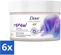Dove Bath Therapy Renew - Gommage pour le corps - Violette sauvage et Hibiscus rose - 295 ml - pack économique - 6 pièces