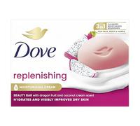 Dove Beauty Bar Savon Dragon Fruit Mains Visage et Corps avec 1/4 Crème Hydratante Testée Dermatologiquement 100% Ingrédients Hydratants d'origine Naturelle 90ml