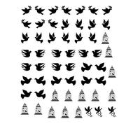Dove Birds Collections (Birds Dove Nail Art Decals C2)