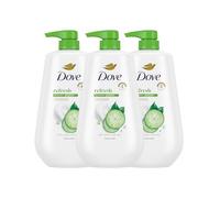 Dove Body Wash with Pump Refreshing Cucumber and Green Tea 3 Count Refreshes Skin Cleanser That Effectively Washes Away Bacteria While Nourishing Your Skin 30,6 oz
