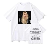 Dove Cameron Too Much 2025 T-Shirt Homme/Femme Harajuku Rétro Manches Courtes Été Haut Unisexe Coton Hip-hop T-Shirt Cadeau pour Fans Vêtements-White||x_s