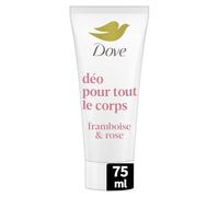 DOVE - Crème Corps Hydratante Sans Alcool, Douceur Framboise & Rose pour Peaux Sensibles (75 mL) - lot de 3 - Vendu par Lot