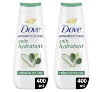 DOVE - Crème de douche Advanced Care Aloe Vera - Testé dermatologiquement - Sensation de peau douce pendant 24h (lot de 2x 400ml)