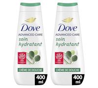 DOVE - Crème de douche Advanced Care Aloe Vera - Testé dermatologiquement - Sensation de peau douce pendant 24h (lot de 2x 400ml)