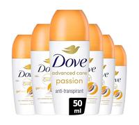 DOVE - Déodorant Femme Advanced Care Parfum Fruit de la passion - Bille Anti-transpirant - 72h de protection - Sans alcool - 50 ml - Lot de 6