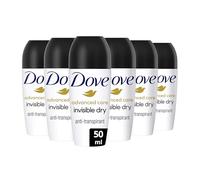 DOVE Déodorant Bille Anti Transpirant Advanced Care - Invisible Dry - Technologie hydratante triple action - 48 h de protection anti-transpirante - lot 6x50ml