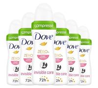 DOVE - Déodorant Femme Invisible Care Zinc Protect - Spray Compressé - 0% Alcool - 72h de protection anti-odeurs(lot de 6x100ml)