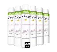 DOVE - Déodorant Femme Powder Soft - Spray Anti-transpirant - prend soin des aisselles au quotidien - 48h de protection (lot de 6x200ml)
