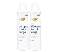 DOVE Déodorant pour Tout le Corps Spray -Original - Anti Odeurs et Traces Blanches 72h - Conçu pour les Peaux Sensibles - lot 2x150ml
