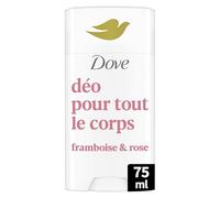 Dove - Déodorant pour Tout le Corps - Stick- Framboise & Rose - Anti Odeurs et Traces Blanches 72h - Conçu pour les Peaux Sensibles - 75ml