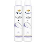 DOVE Déodorant Spray Anti-Transpirant - Invisible Fresh - Protection 48H contre la transpiration - Contient 1/4 de crème hydratante - 200ml (Lot de 2)