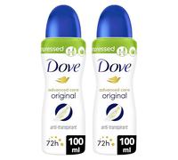 DOVE Déodorant Spray Compressé Anti-Transpirant Apaise & Aide à réparer - Original - 72h de protection - lot de 2x100ml